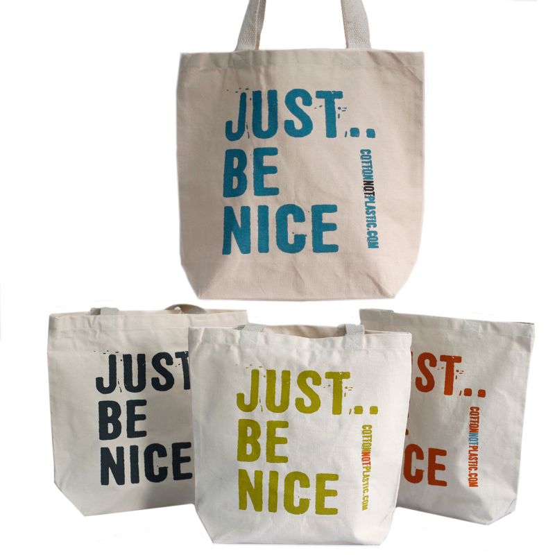 Ekologisk Bomullspåse - Just Be Nice (4 olika färger)