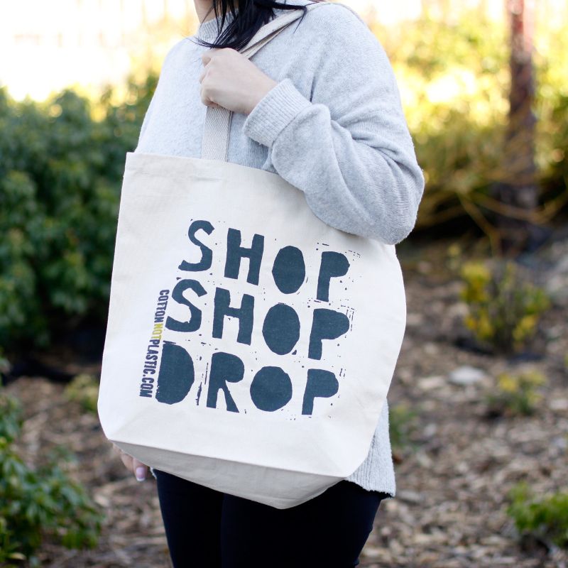 Ekologisk Bomullspåse - Shop Shop Drop (4 olika färger)