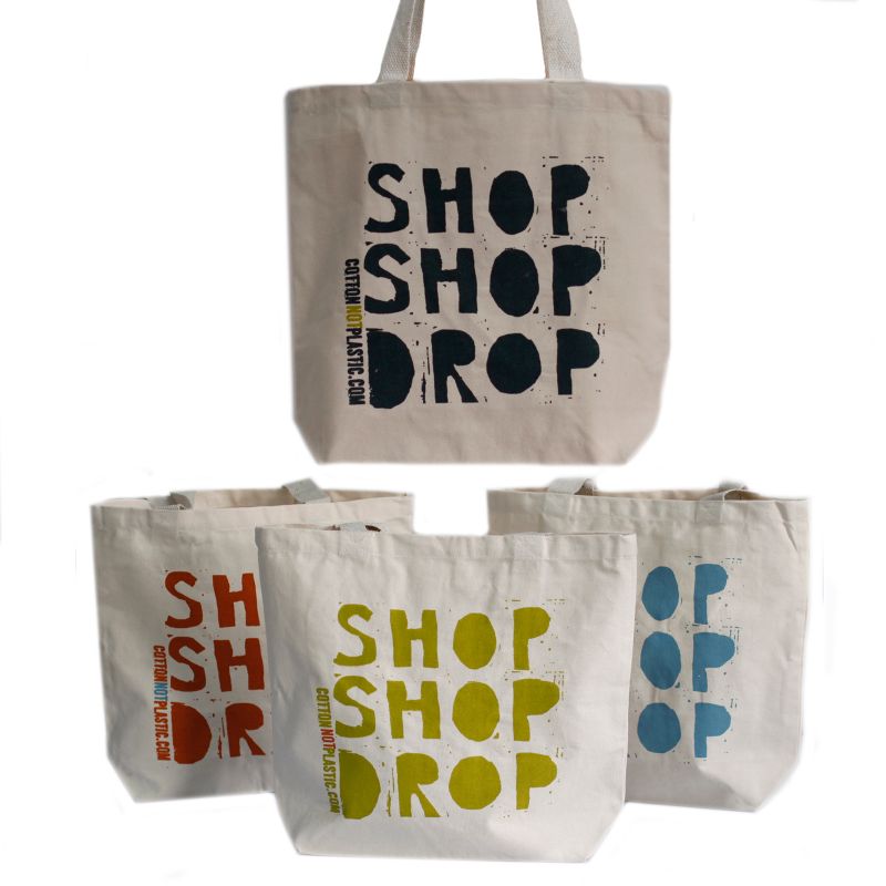 Ekologisk Bomullspåse - Shop Shop Drop (4 olika färger)