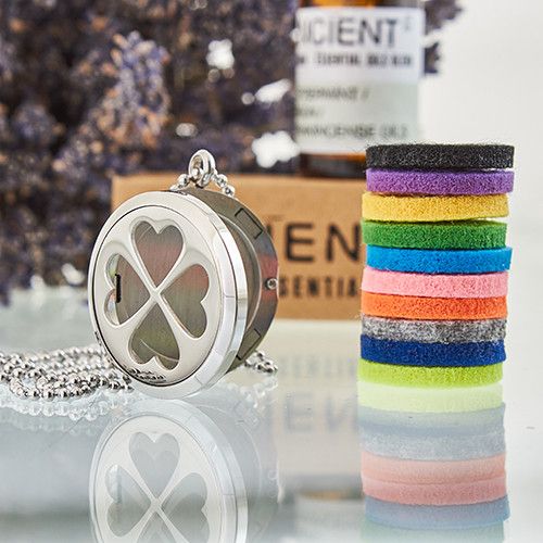 Aromaterapi Halsband - Fyrklöver - 30mm