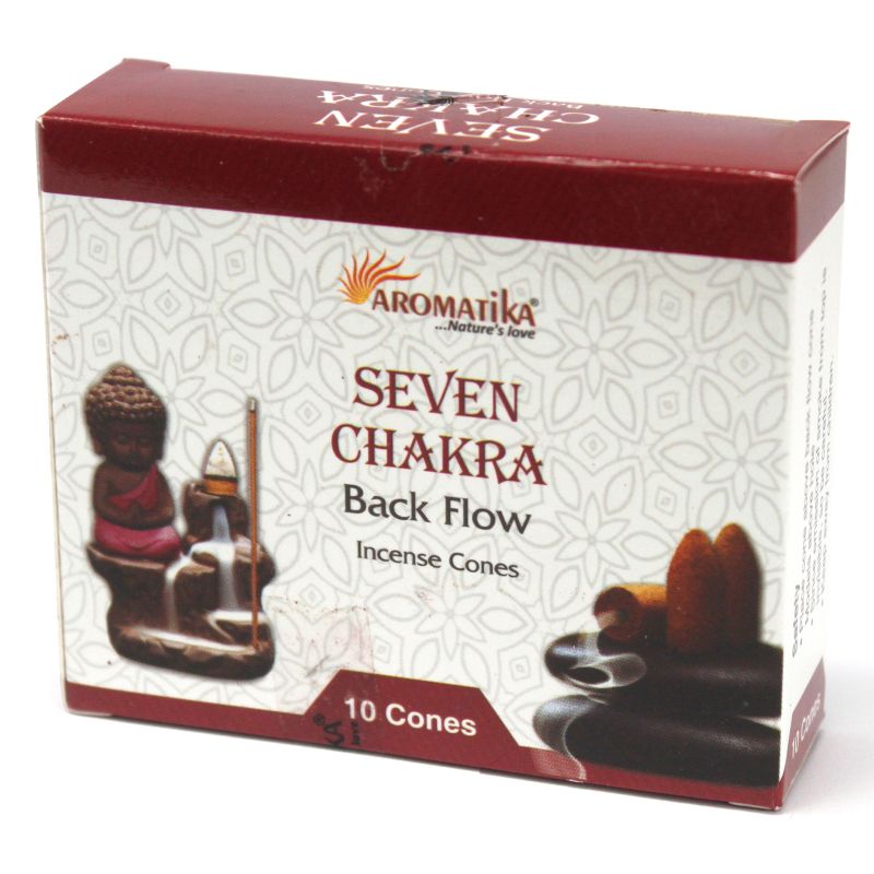Aromatika Tillbakaflöde Rökelskoner - 7 Charkra