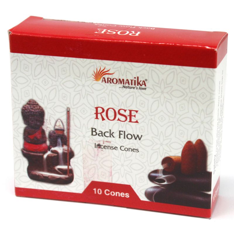Aromatika Tillbakaflöde Rökelskoner - Ros
