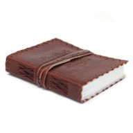 Läderbunden Anteckningsbok med Snöre - Tankarnas Bok (15x10 cm)