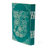 Läderbunden Anteckningsbok med Lås - Green Peace (18x13 cm)