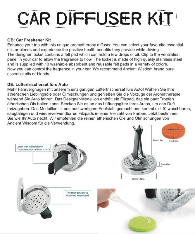 Aromspridare Set till Bil - Skyddsängel - 30mm