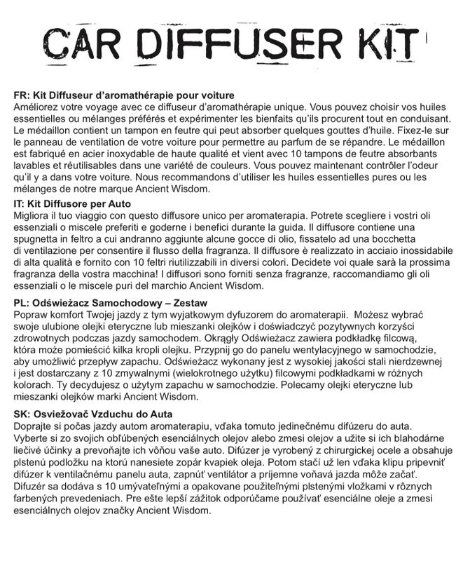 Aromspridare Set till Bil - Skyddsängel - 30mm