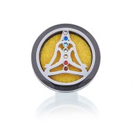 Aromspridare Set till Bil - Pewter Yoga Chakra - 30mm