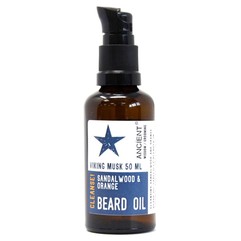 50ml Skäggolja - Viking Mysk - Rengör!