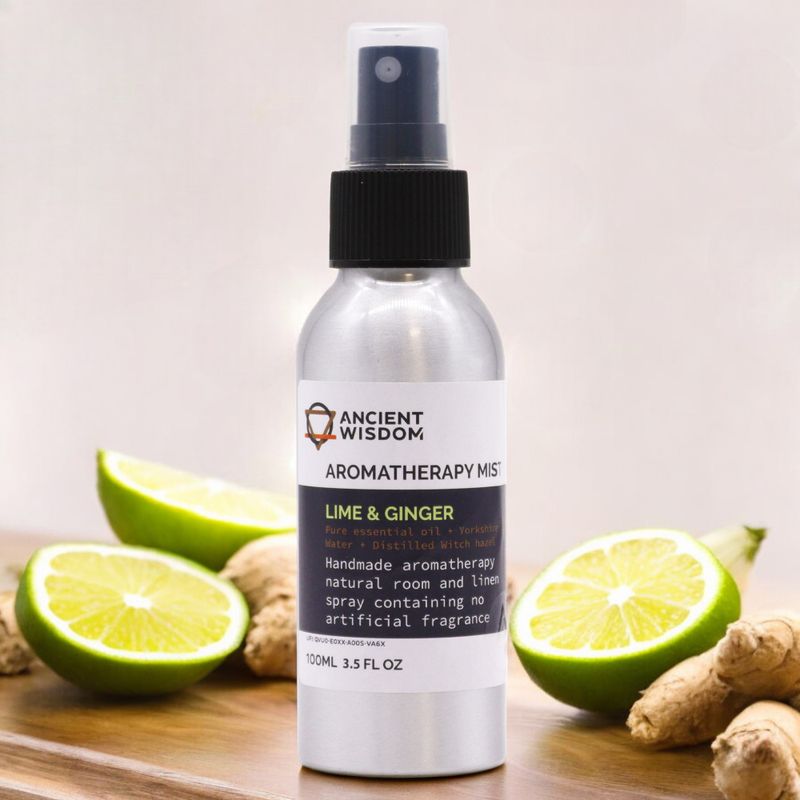 100ml Spray med Eteriska Oljor - Lime & Ingefära