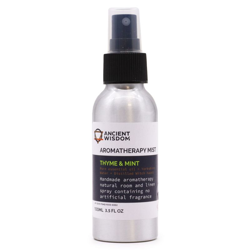 100ml Spray med Eteriska Oljor - Timjan & Mynta