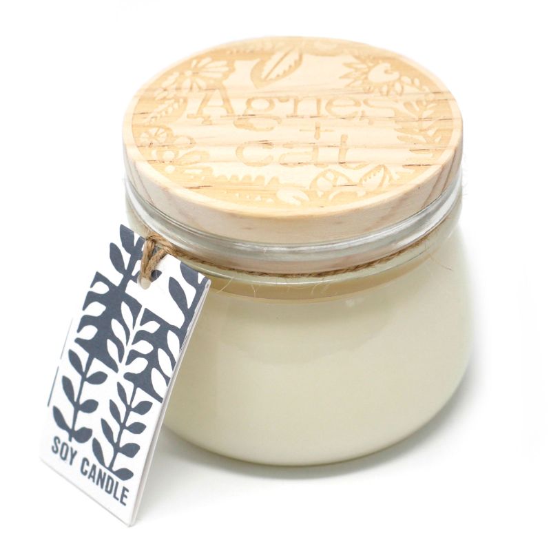 180g Presentförpackat Sojavaxljus i Glasburk - Provence