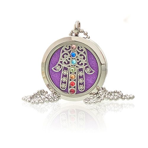 Aromaterapi Halsband - Hamsa Chakra - 30mm