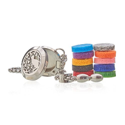 Aromaterapi Armband - Katt & Blommor - 20mm