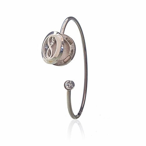 Aromaterapi Armband med Kristall - Oändlig Kärlek - 20mm