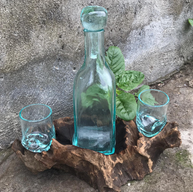 Smält Glas på Trä - Whisky Set