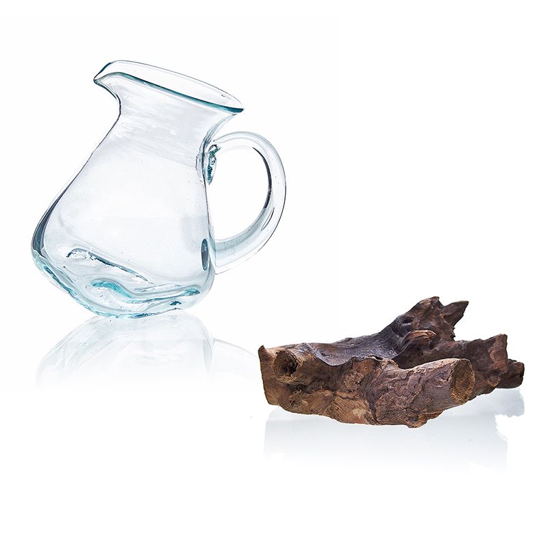 Smält Glas på Trä - Vattenkaraff