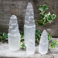Naturligt Selenittorn - 20 cm