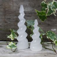 Selenitspiral Enhörningshorn - 15 cm