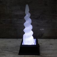 Selenitspiral Enhörningshorn - 15 cm