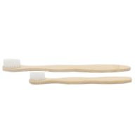 Tandborste av Bambu - Vit - Familjepaket - Medium