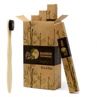 Tandborste av Bambu - Träkol Medium