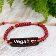 Kokosarmband med Slogan - Vegan