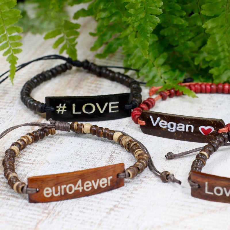 Kokosarmband med Slogan - Euro4Ever