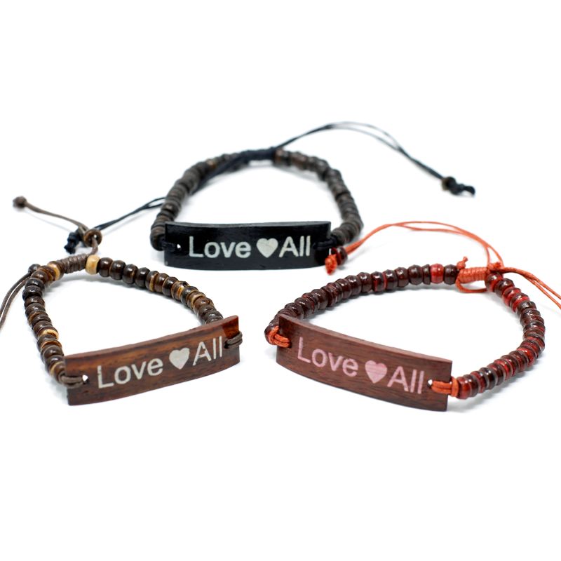 Kokosarmband med Slogan - LoveAll