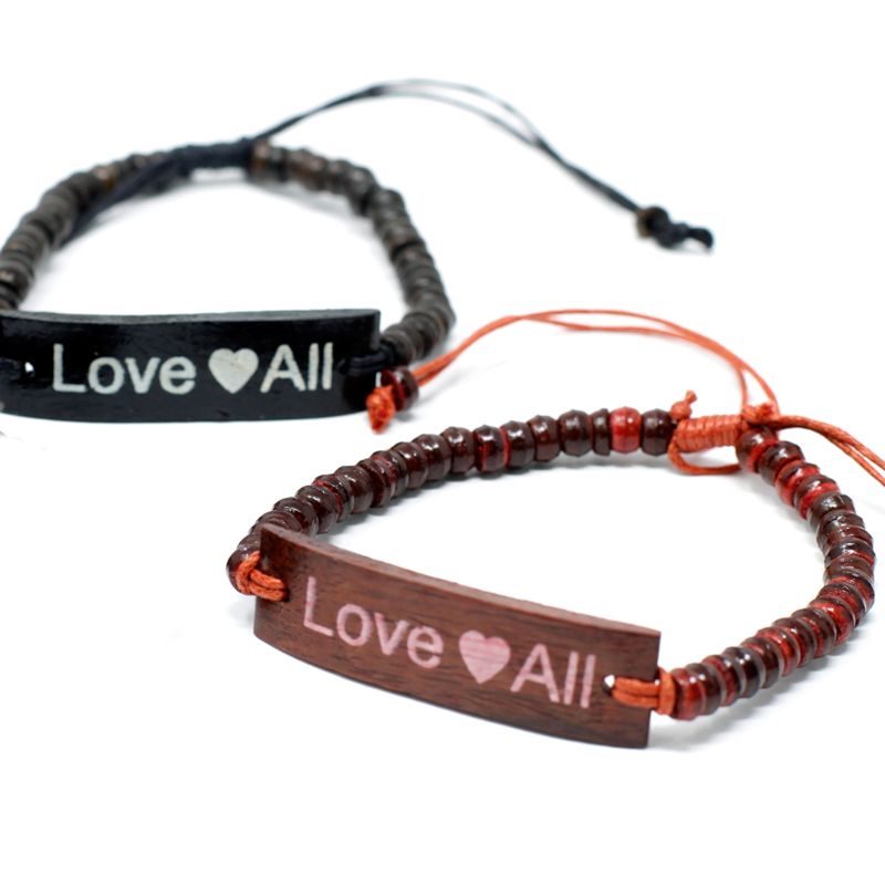 Kokosarmband med Slogan - LoveAll
