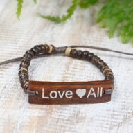 Kokosarmband med Slogan - LoveAll