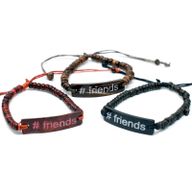 Kokosarmband med Slogan - #Friends
