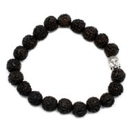 Rudraksha Buddha Mala Armband - Mörk