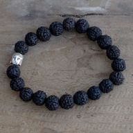 Rudraksha Buddha Mala Armband - Mörk