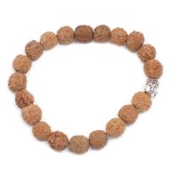Rudraksha Buddha Mala Armband - Naturlig