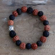 Rudraksha Buddha Mala Armband - Mix
