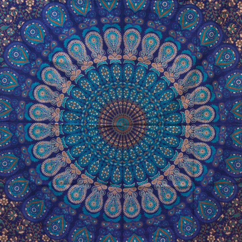 Enkelt Bomullsöverkast + Väggdekoration - Klassisk Mandala