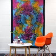 Enkelt Bomullsöverkast + Väggdekoration -  Fridfull Buddha