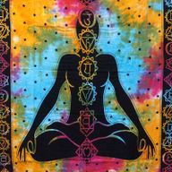 Dubbelt Bomullsöverkast + Väggdekoration - Chakra Buddha