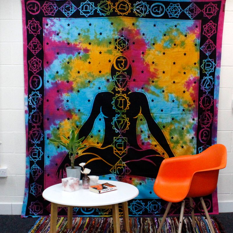 Dubbelt Bomullsöverkast + Väggdekoration - Chakra Buddha