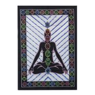 Handmålad Väggkonst i Bomull - Chakra Buddha