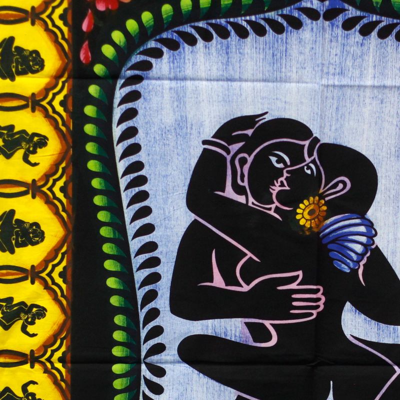 Handmålad Väggkonst i Bomull - Kamasutra
