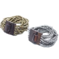 Armband med Flera Pärlor och Trälås - Diverse Guld/Silver