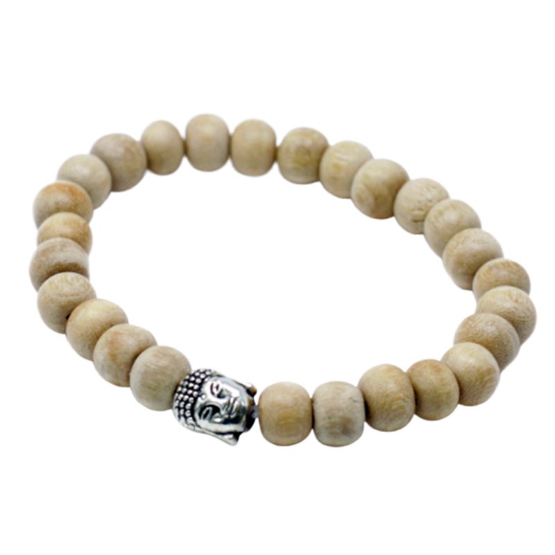 Armband med Doftande Sandelpärlor & Buddha
