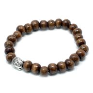 Armband med Bruna Pärlor & Buddha
