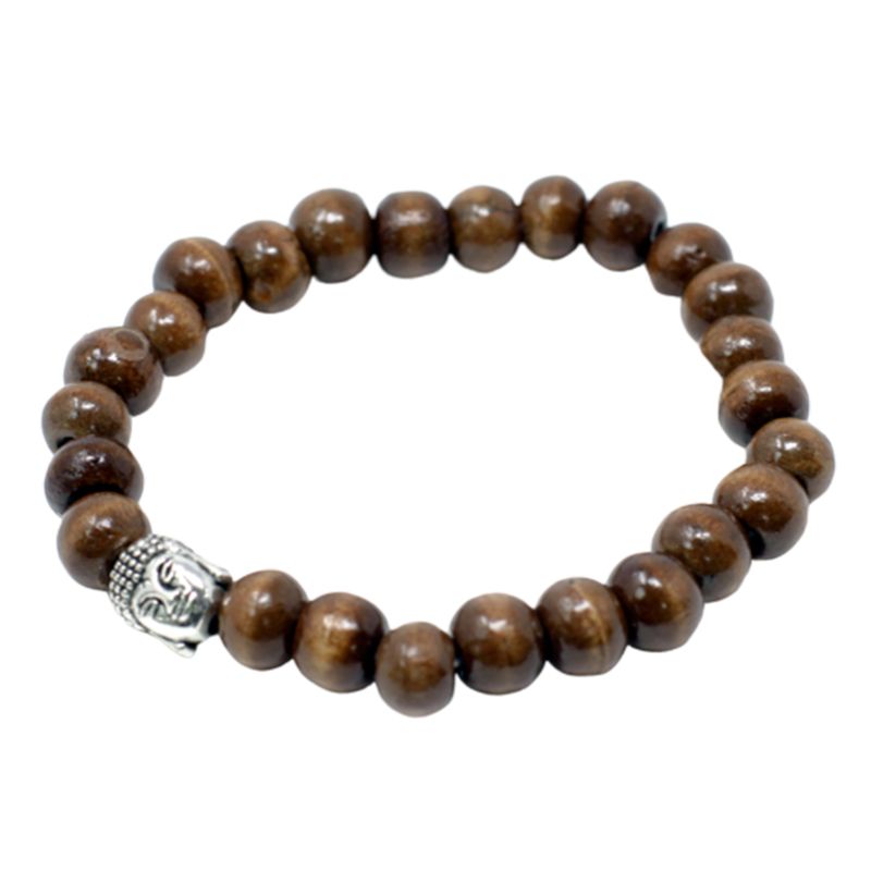 Armband med Bruna Pärlor & Buddha