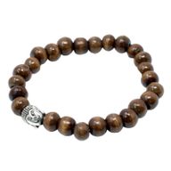 Armband med Bruna Pärlor & Buddha