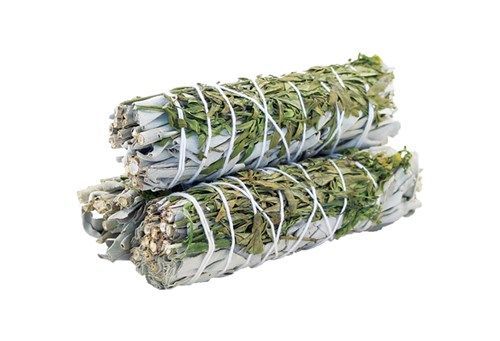 Smudge Stick - Vit Salvia & Vinruta 10 cm