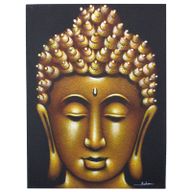 Buddhatavla - Guld med Sand-detalj