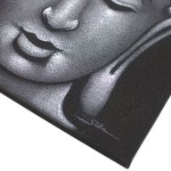 Buddhatavla - Grå med Sand-detalj