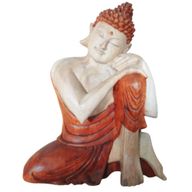 Handsnidad Buddhastaty - 25cm Tänkande